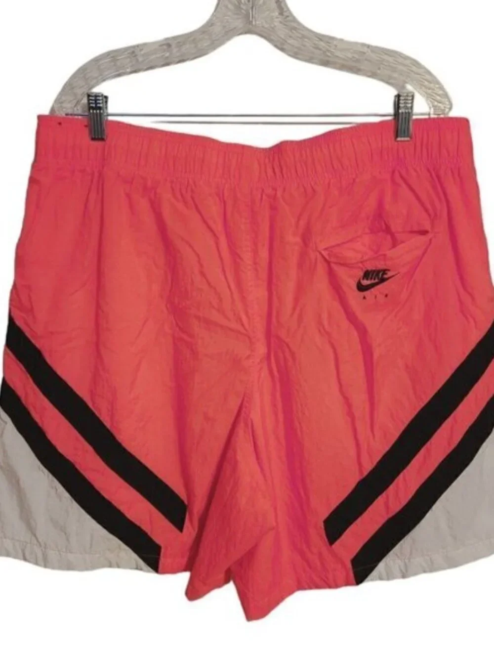 Air Jordan | Men's Retro Pink and Black Colorblock Legacy Swim Shorts (Size 3XL)